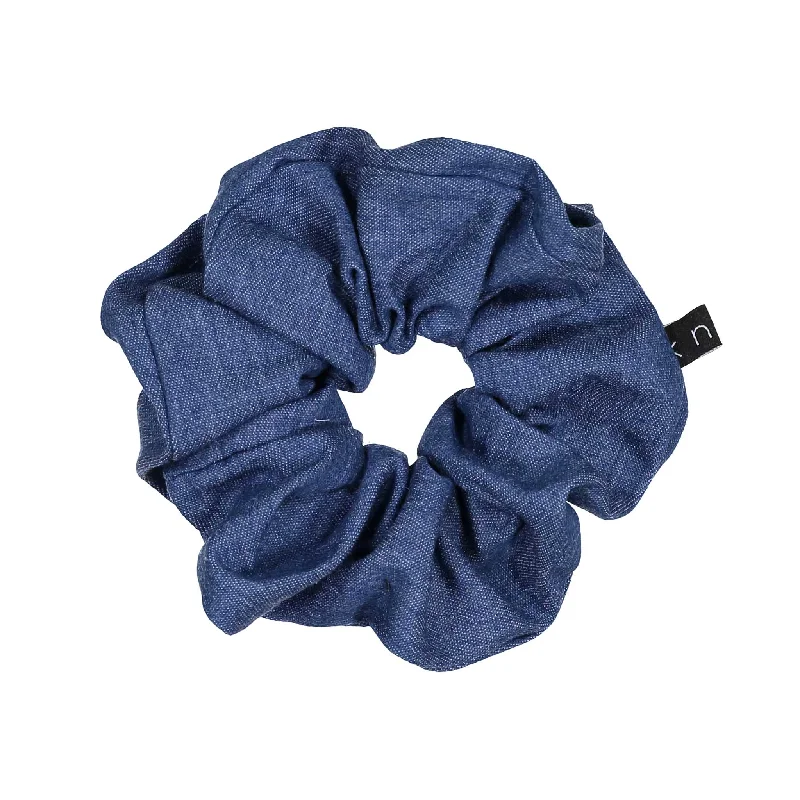 ---Knot Hairbands Dark Wash Denim Scrunchie