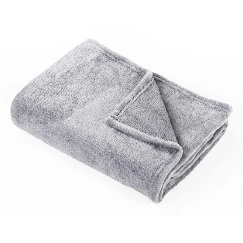 ---Sainsbury's Core Flint Fleece Throw Grey