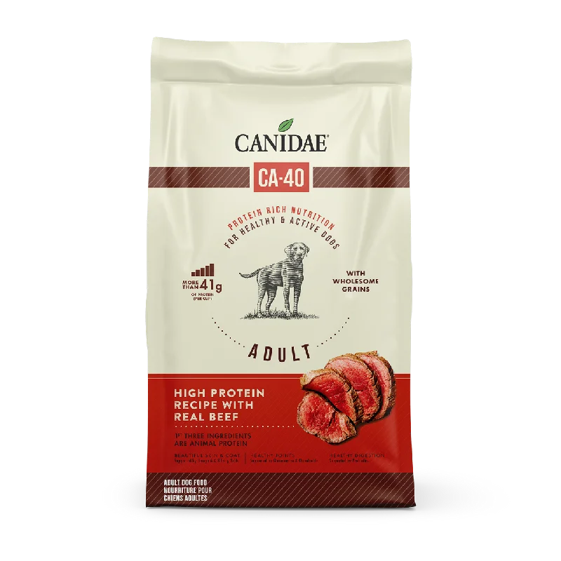 - Hypoallergenic dog foodCanidae CA-40 High Protein Recipe with Real Beef Dry Dog Food, 25-lb