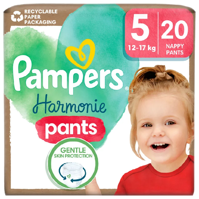 - Organic cotton dog bibsPampers Harmonie Nappy Pants Size 5, 20 Nappies, 12kg-17kg