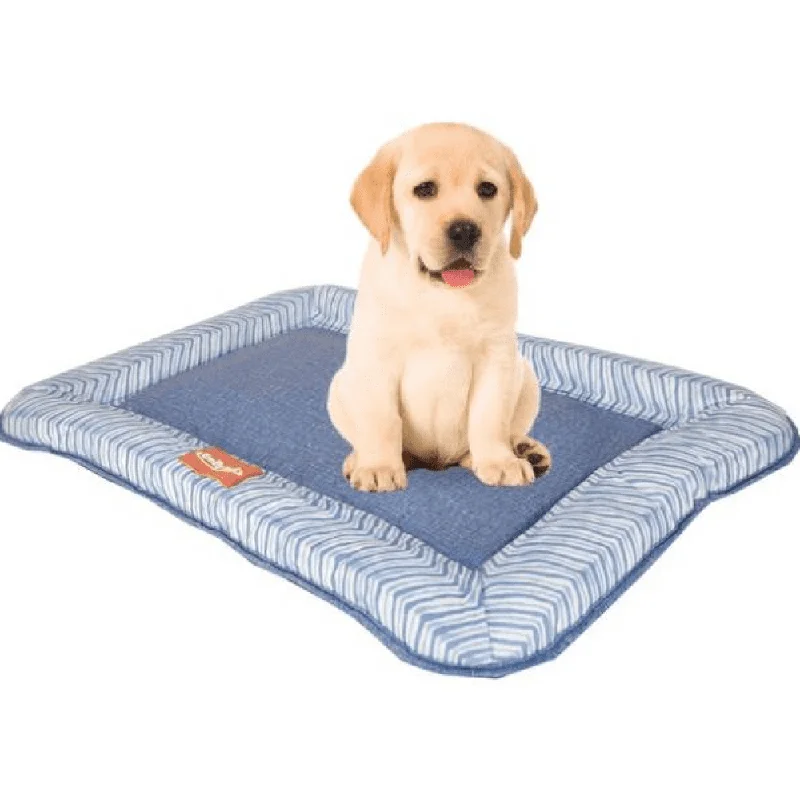 Emily Pets Rectangle Shape Bed for Dogs and Cats (Blue)